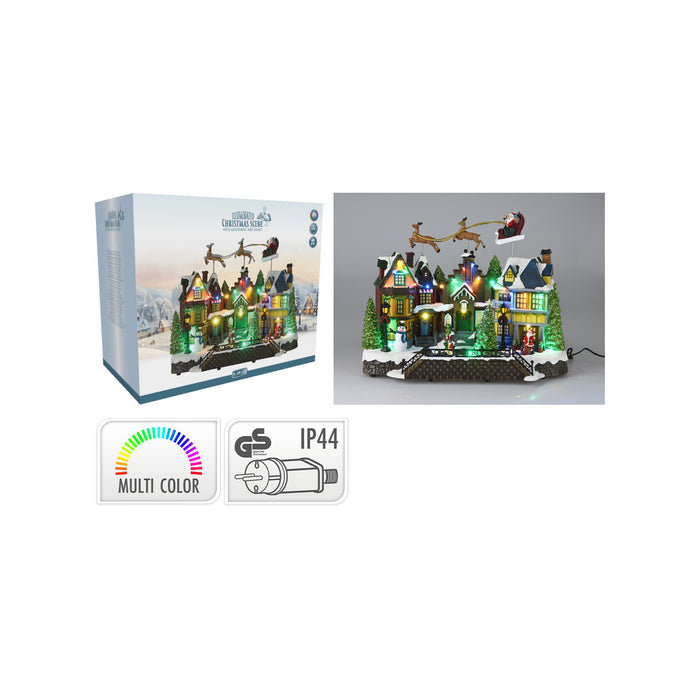 Koopman House LED Flying Sleigh 39Cm