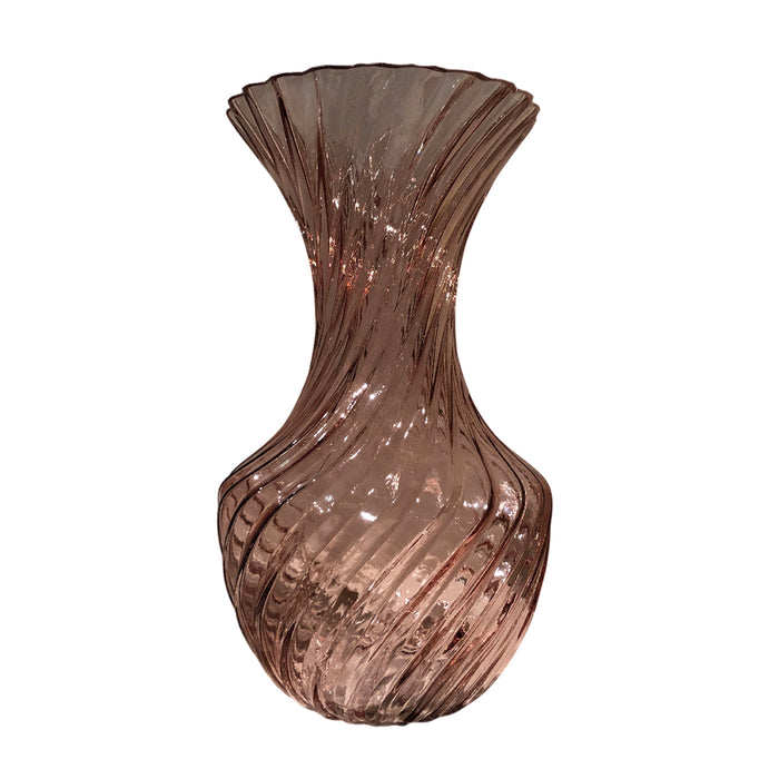 Kaemingk Vase Glass Pink (Dia.12Cm X H.22Cm)