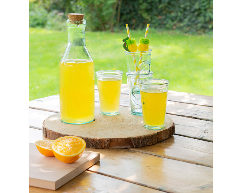 Kaemingk Recycled Glass Beverage Set With Cork Lid