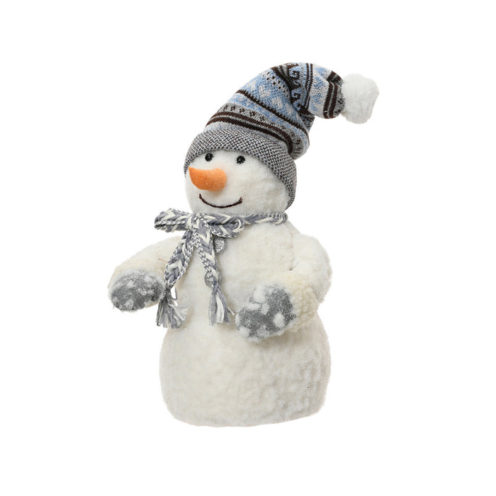 Kaemingk Snowman Glitter Polyester Hat (L.17 X W.19 X H.34Cm)