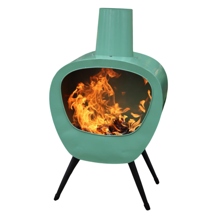 Gardeco Stella Chimenea, Mid-Century Retro Design, Lichen