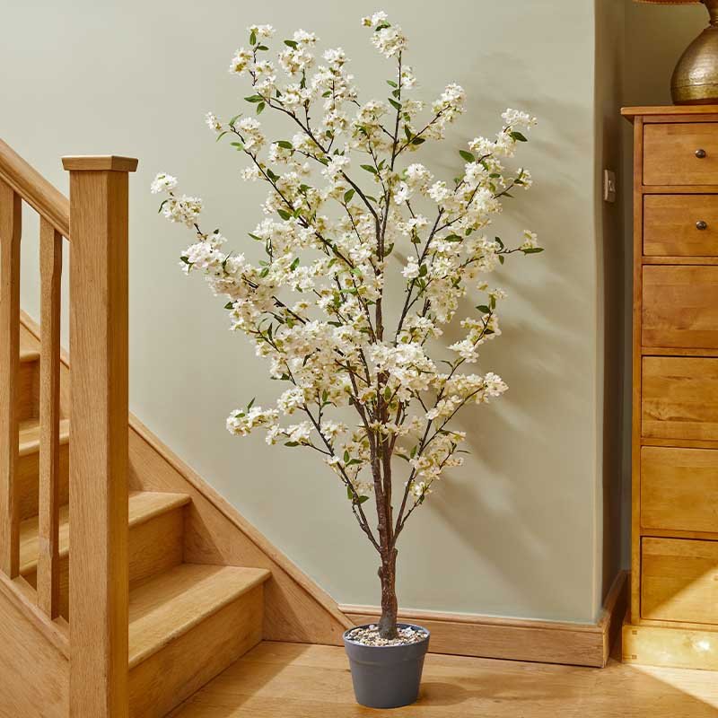 Faux Décor White Cherry Tree 140cm