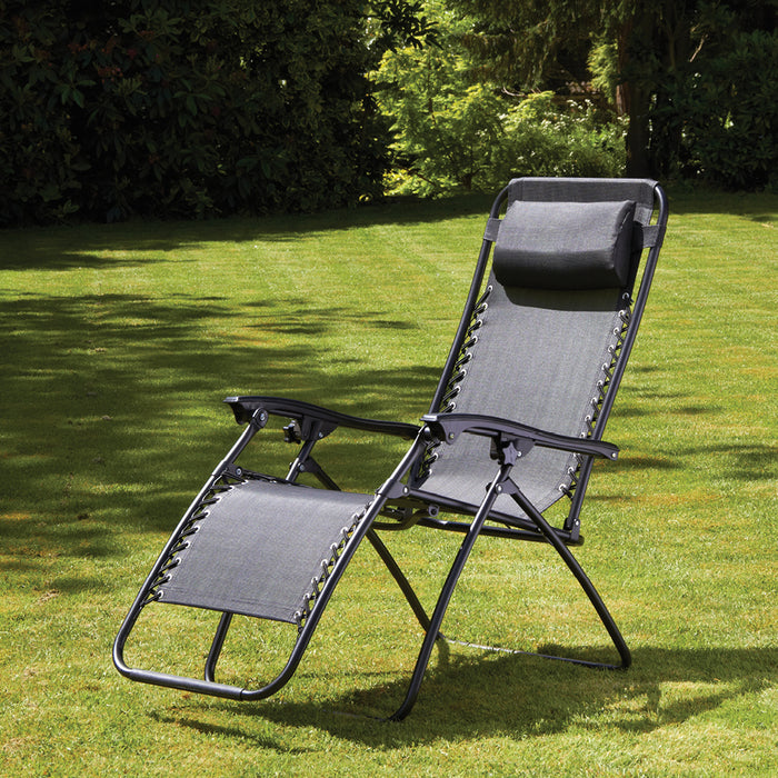 AMIR Royalcraft Black Zero Gravity Relaxer with drinks and phone holder