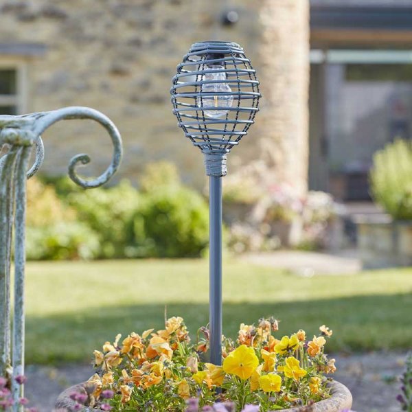 Smart Solar Lumina Faux Rattan - Slate