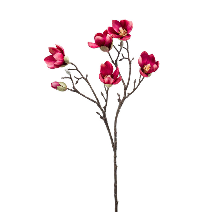 Emerald Magnolia Mini Branch Dark Pink 65cm
