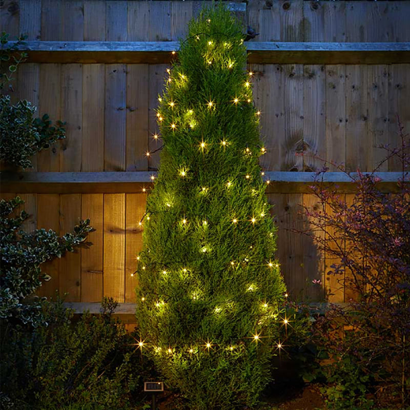Smart Solar String Lights - 100 Warm White LED