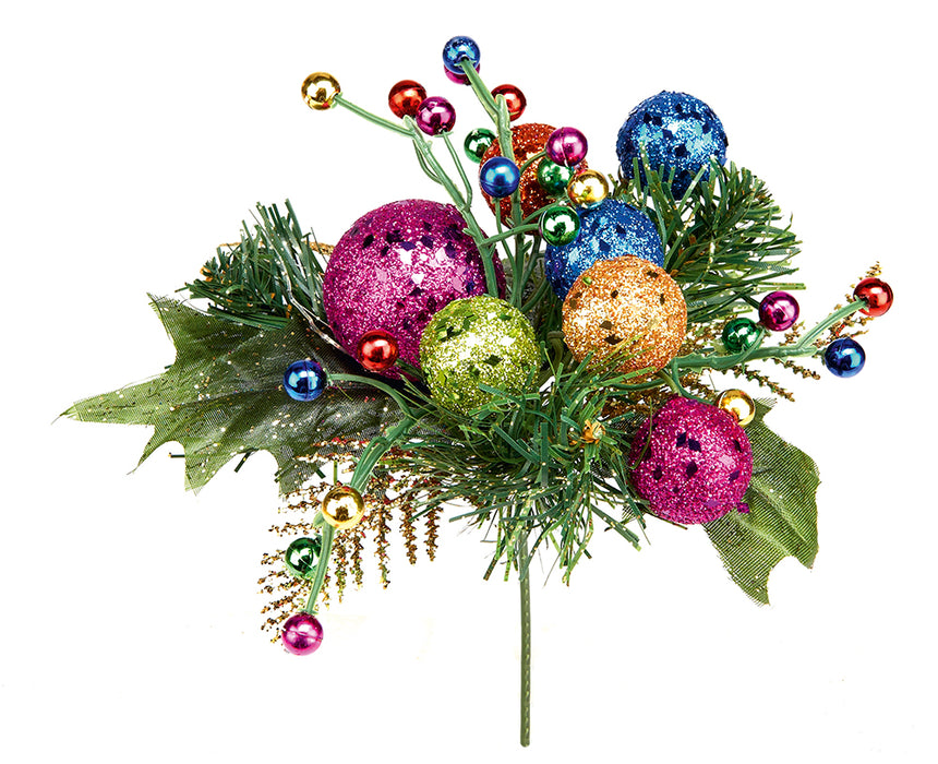 Premier Multi Coloured Glitter Ball (17cm)