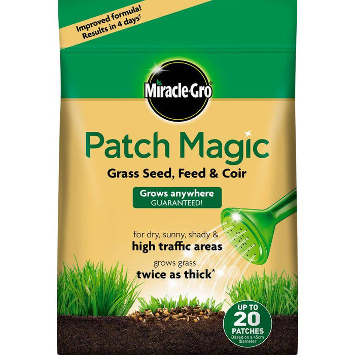 Miracle-Gro Patch Magic Grass Seed. Feed & Coir 1.5kg
