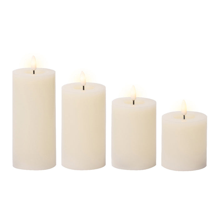 Kaemingk Led Wick Candle – Flat Top Bo Mixed (Dia.7Cm X H.17.5Cm)