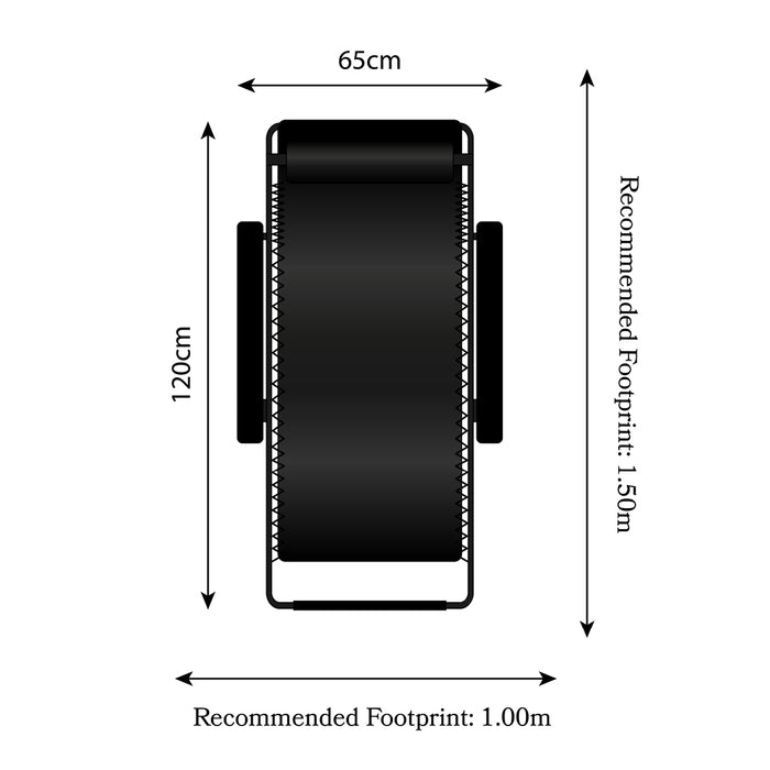 AMIR Royalcraft Black Zero Gravity Relaxer with drinks and phone holder