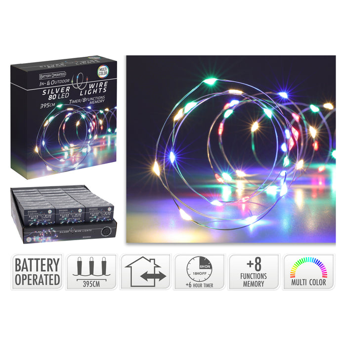 Koopman Silver Wire 80 LED Ip44 Multi C