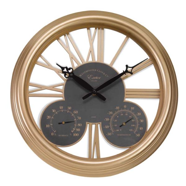 Outside In Exeter Rose Gold 15" Clock