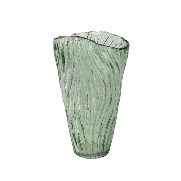 Kaemingk Millky Finish W Swirls Vase 25cm
