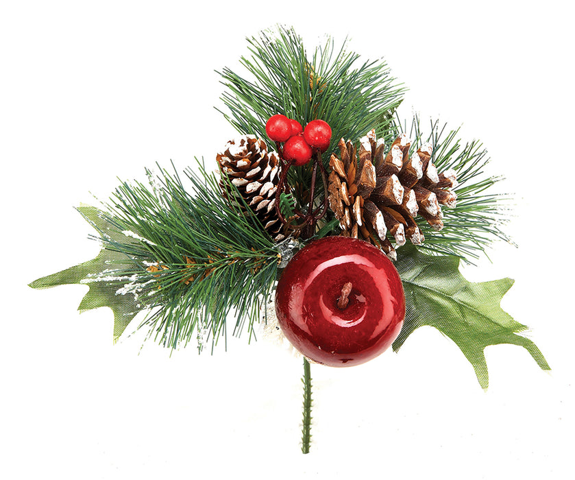 Premier Frosted Cone And Apple Pick (18cm)