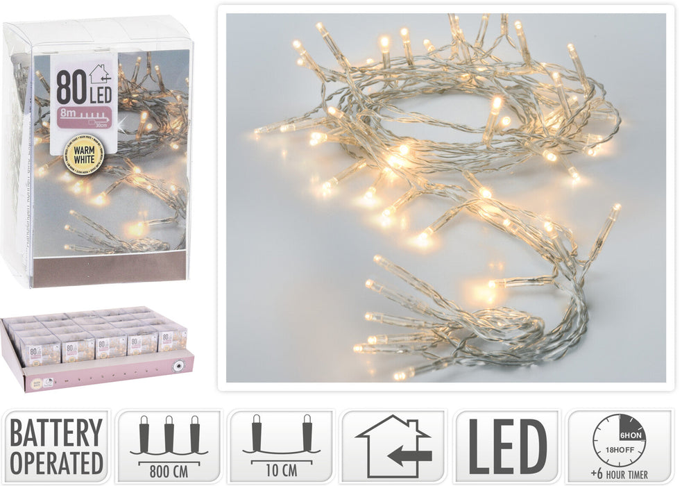 Koopman LED Lights 80Pcs Bo Ww Timer