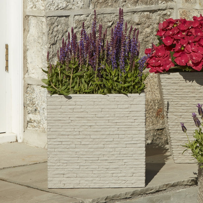 Strata Slate Planter Square 38cm x 38cm Pewter