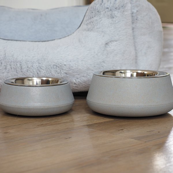 Zoon FloorGrip Bamboo & SS Bowl 14cm - Sky Blue