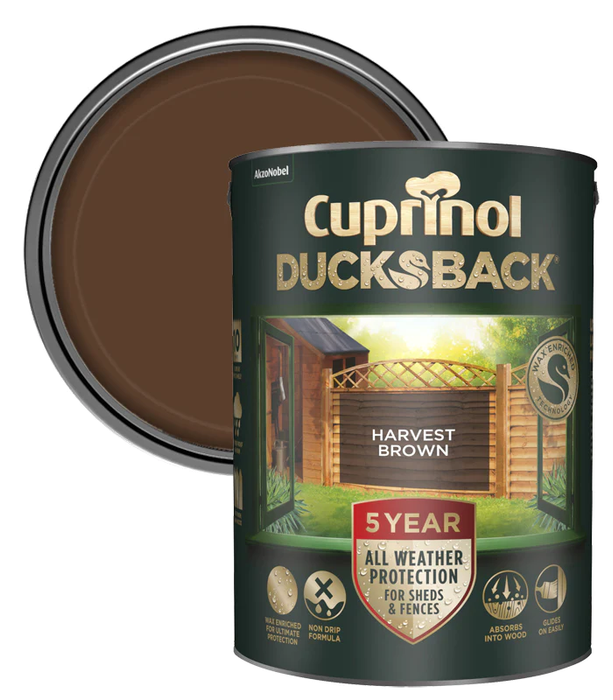 Cuprinol Ducksback 5Ltr - Harvest Brown
