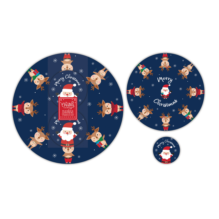 RSW Cute Christmas 4 Placemats & 4 Coasters