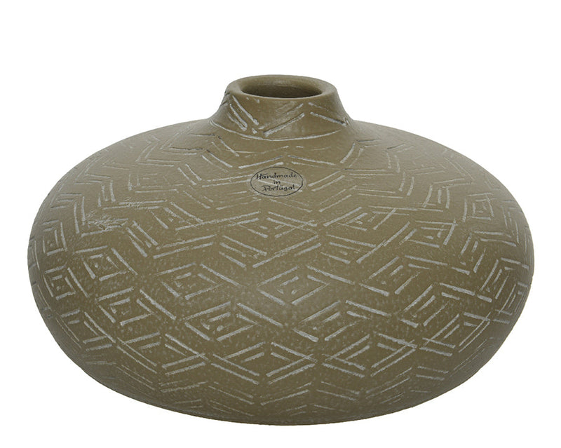 Kaemingk Terracotta Hessian Colour Vase H14Cm