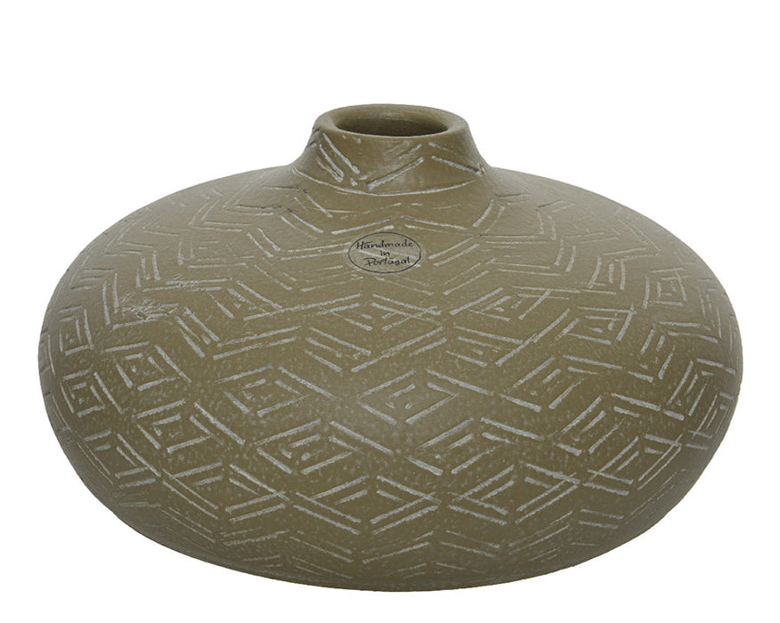 Kaemingk Terracotta Hessian Colour Vase H14Cm