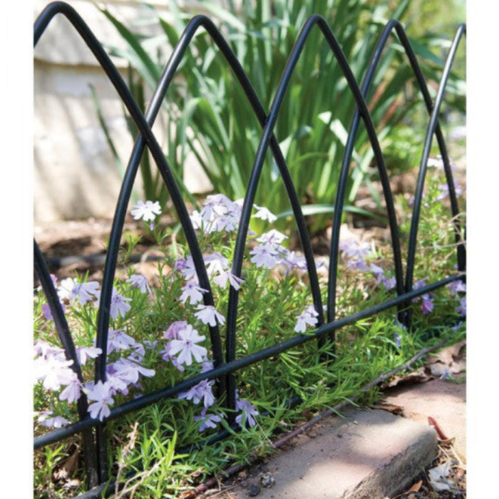 Panacea Gothic Arch Garden Edge. Black. H38 X W60Cm
