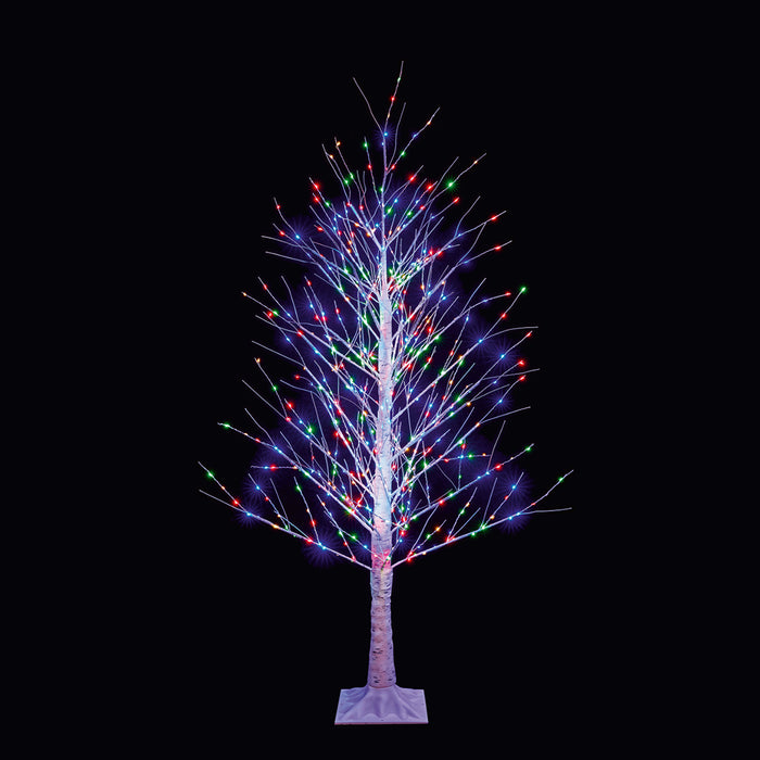 Premier 1100 LED's Multi Twinkle Birch Tree (180cm)