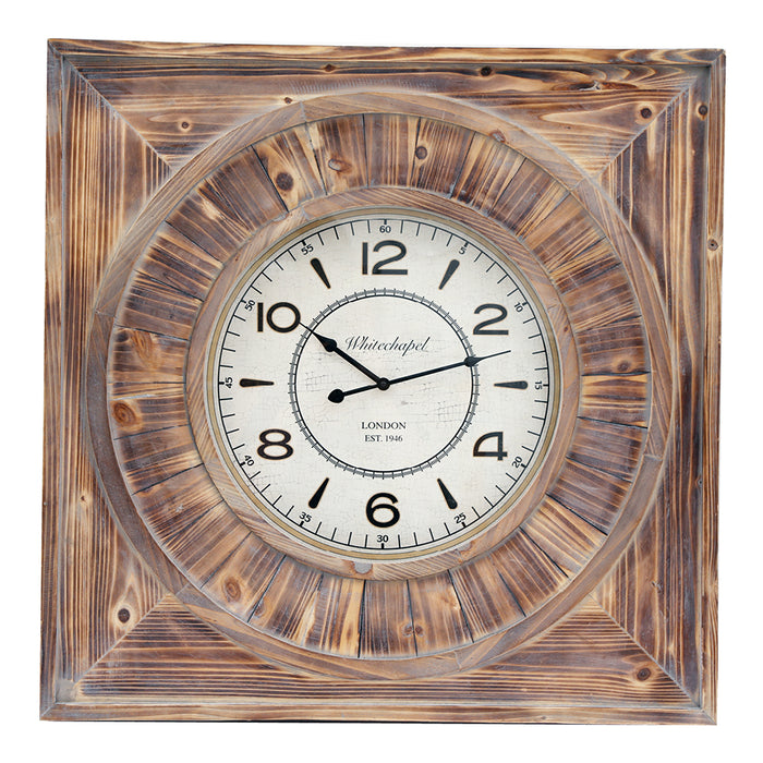 Sifcon 80X80 Antique Wood Wall Clock