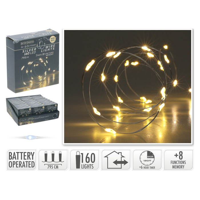 Koopman Silver Wire 160 LED Ip44 Warm W