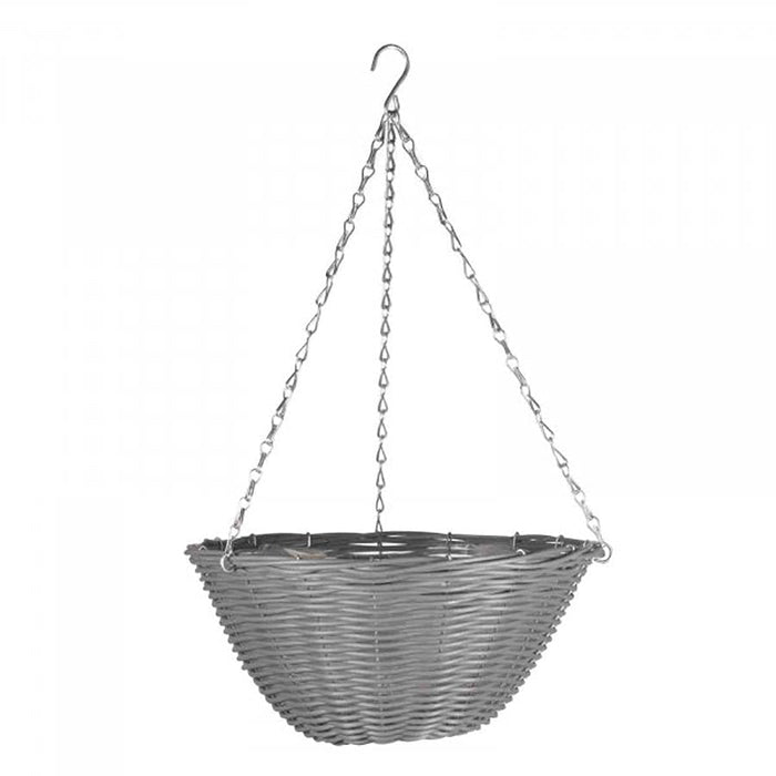 SmartGarden 14' Slate Faux Rattan Basket