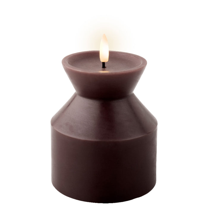Kaemingk LED Wick Dark Brown Candle (14cm)