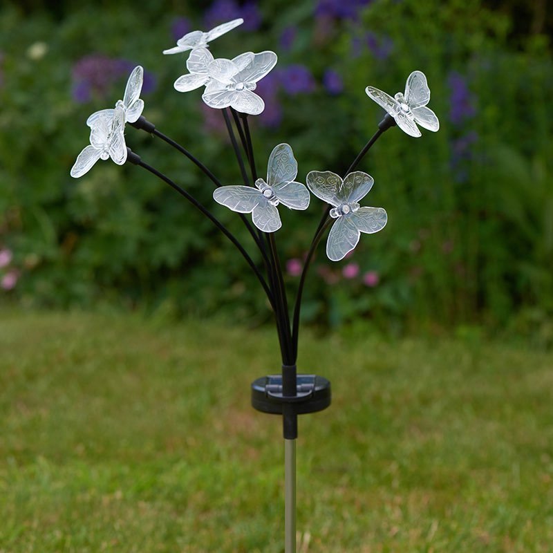 Smart Solar 8-Stem FlutterLights Multi Coloured Stake Light POS 12