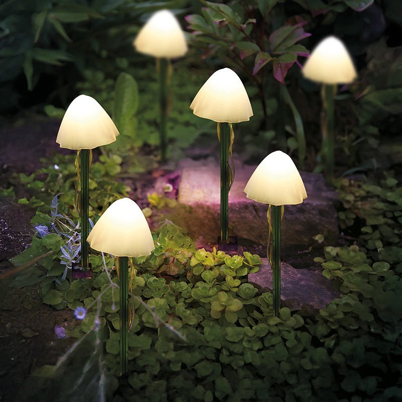 Smart Solar LumiShroom XL Stake Lights - Set of 6