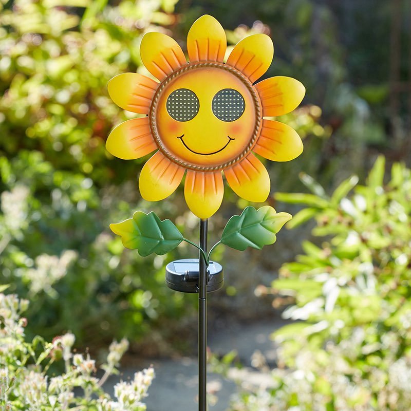 Smart Solar Smilin' Sunflower Stake Light