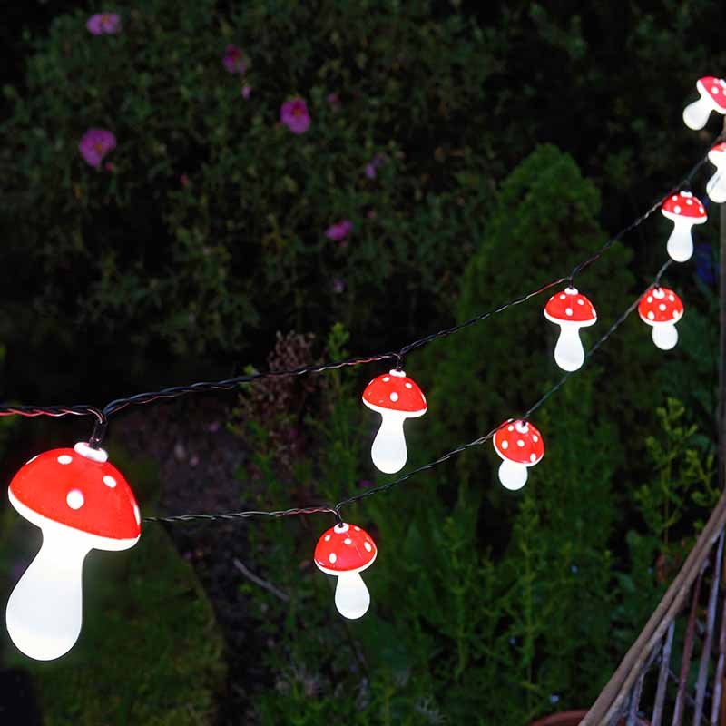 Smart Solar Shrooms String Lights - Set of 10