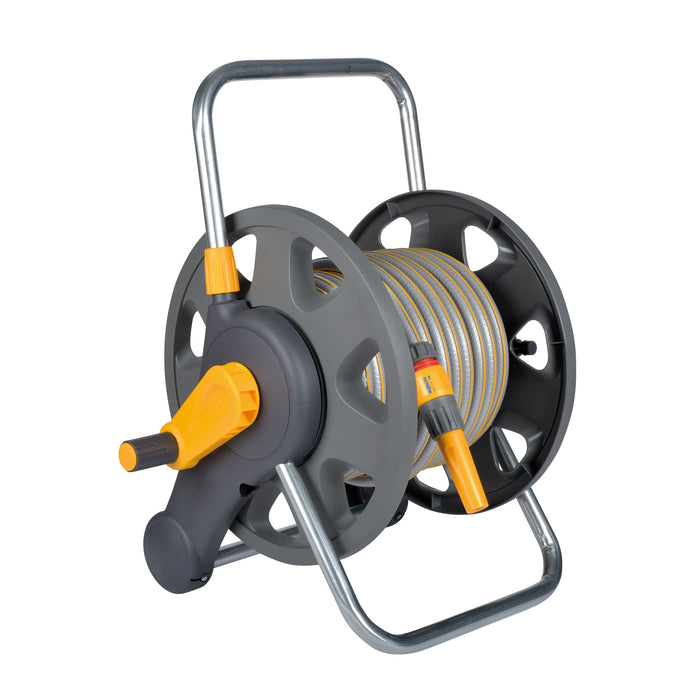 Hozelock Assembled 2-in-1 Hose Reel with hose 25m