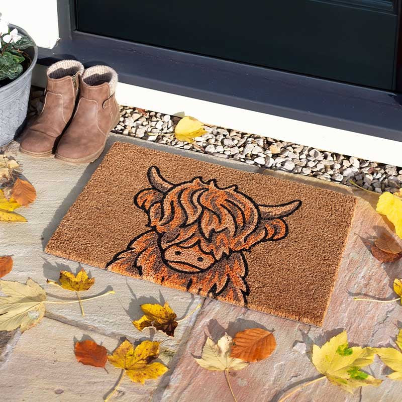 Smart Garden Highland Cow Decoir Mat 40x60cm