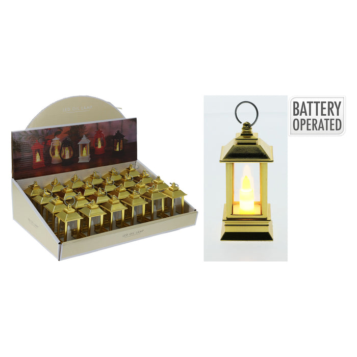 Koopman Lantern With Candle 9Cm Gold