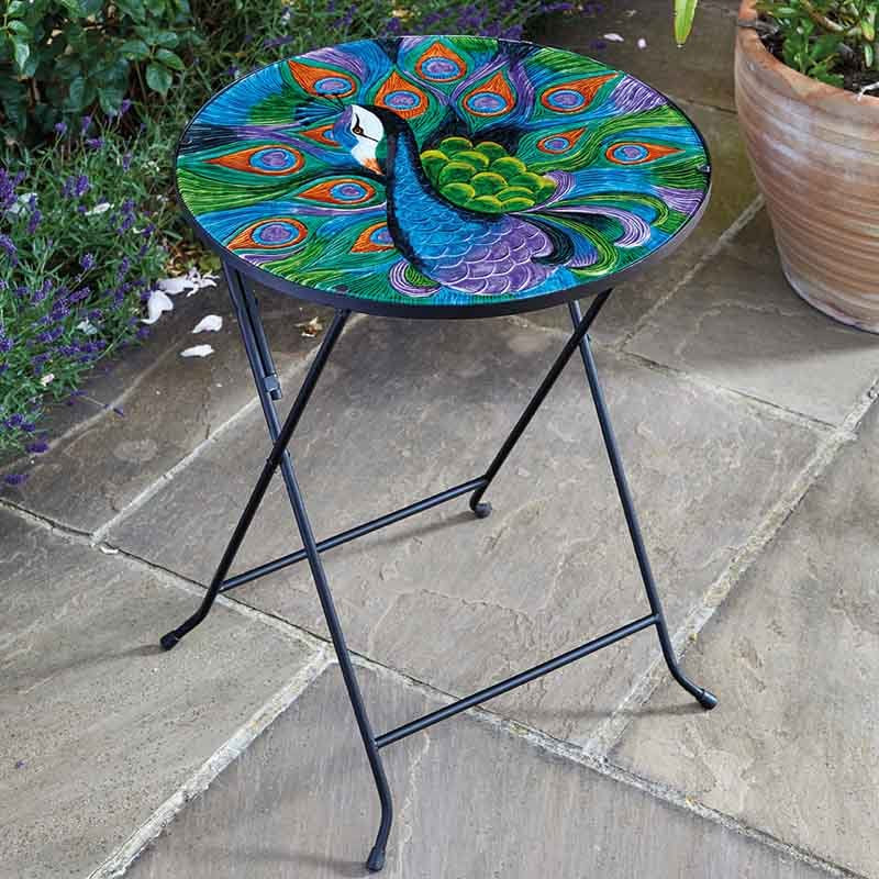 Flamboya Peacock Glass Table - Extra Large