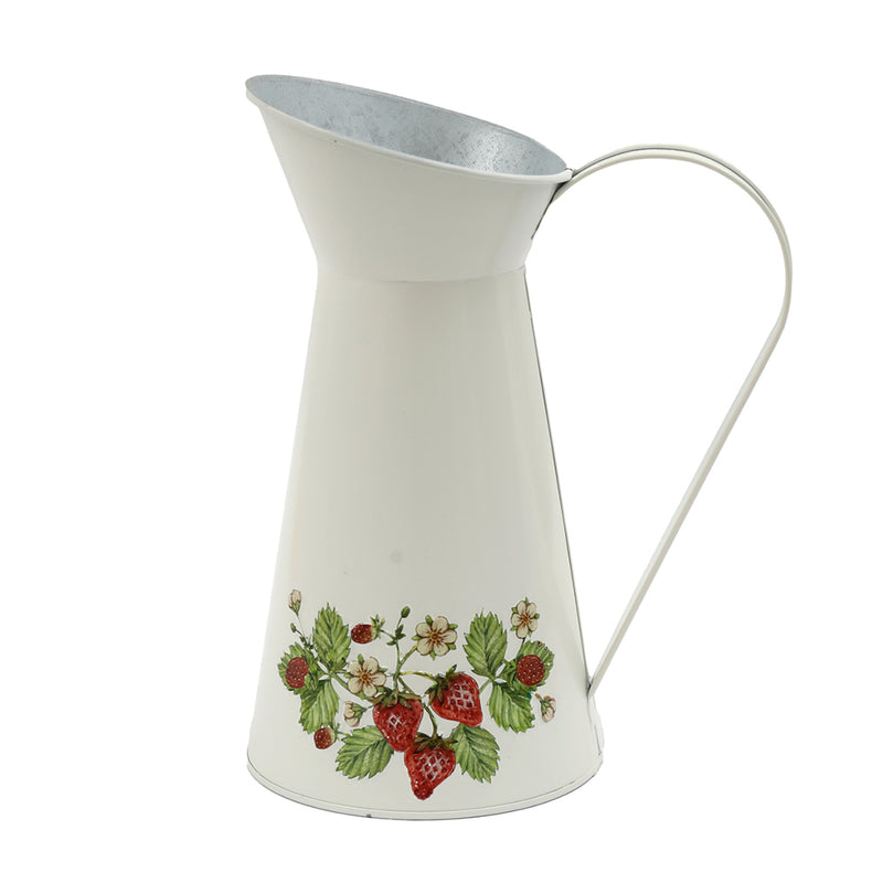 Sifcon 24.5Cm Emb Strawberry Jug Vase