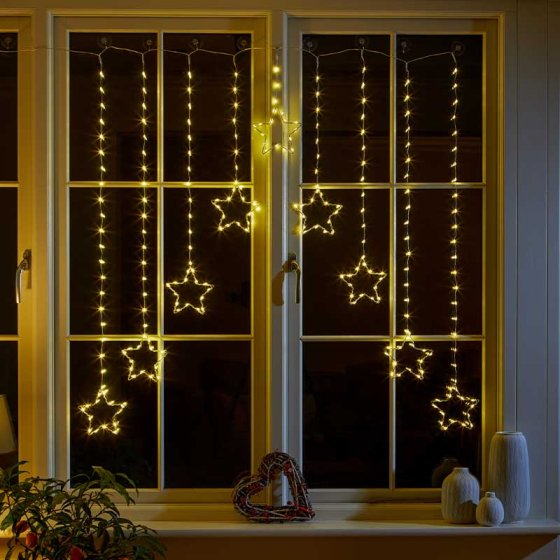 Smart Garden Star Curtain Lights - Warm White