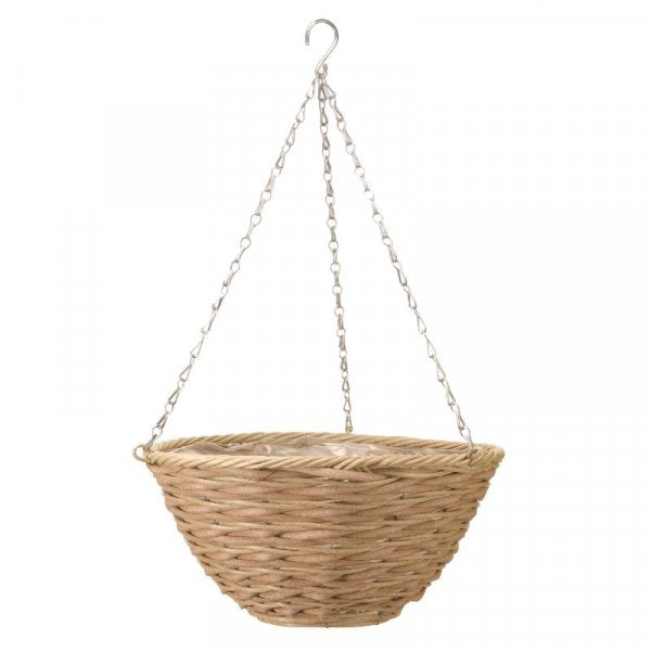 Smart Garden 14" Mocha Faux Rattan Basket