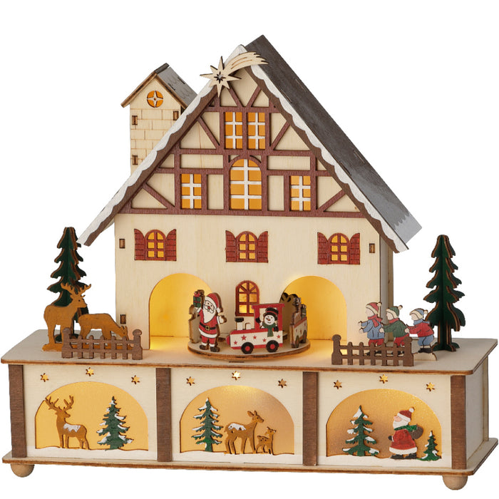 Kaemingk LED Wooden Christmas Scenery Plywood