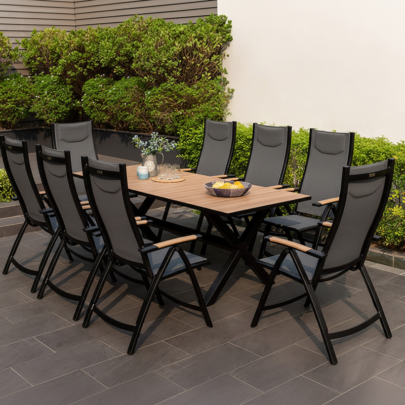 LifestyleGarden Panama 8 Seater Reclining Set - EX DISPLAY