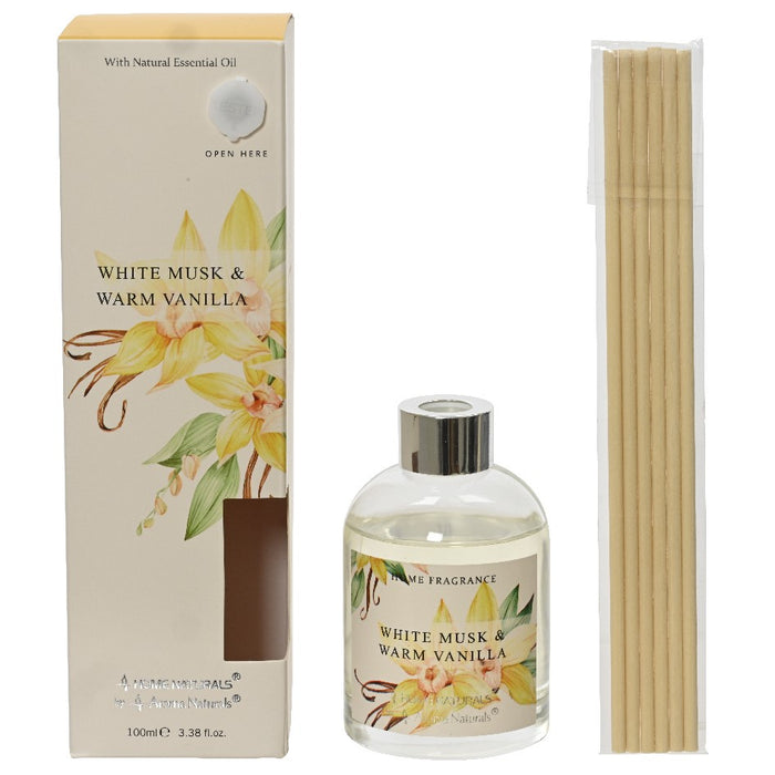 Kaemingk Round Glass Diffuser White Musk & Vanilla