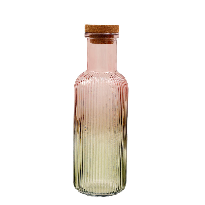 Sifcon 1L Grn/Pink Lined Glass Bottle