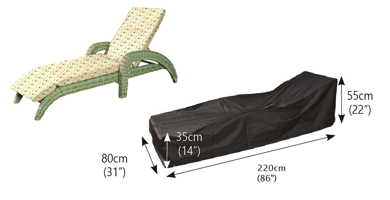 Bosmere Protector 6000 Sunbed Cover - Storm Black