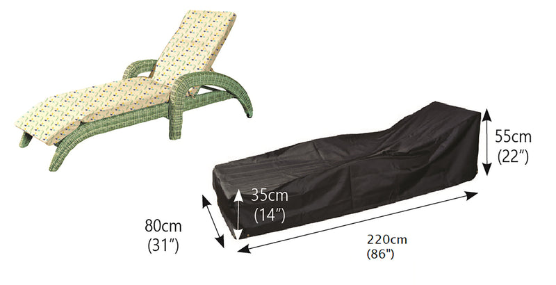 Bosmere Protector 6000 Sunbed Cover - Storm Black