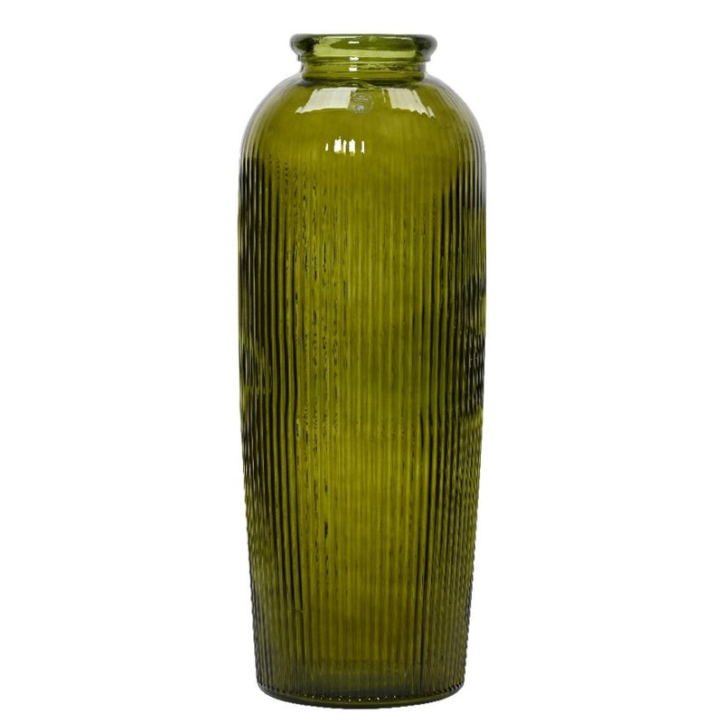 Kaemingk Green Vase Recycled Glass