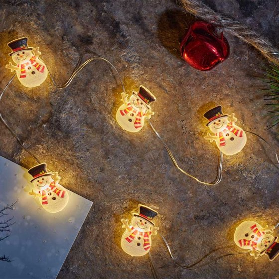 Smart Garden Snowman String Lights - Set Of 20